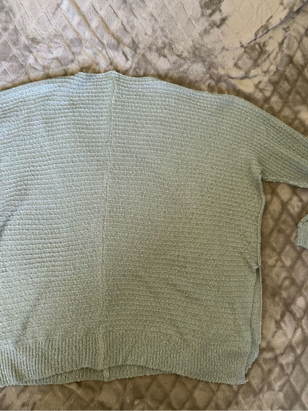 Wishlist Light Sage Green Waffle Knit Boatneck Sweater - Picture 7 of 10